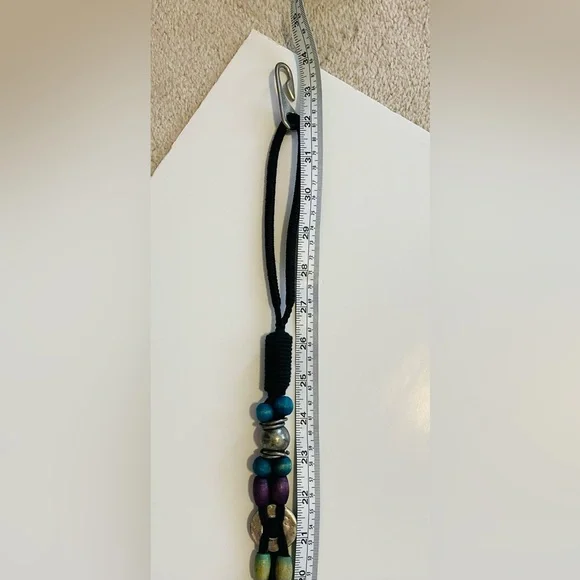 Multicolor Beaded Waist Belt with Silver Accents - Picture 5 of 5